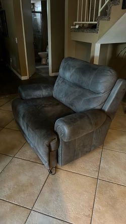 Gray  Power Recliner Chair