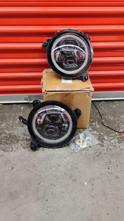 Jeep JL JT 9" Halo LED Headlights with Turn Signals for Wrangler and Gladiator 2018-2024