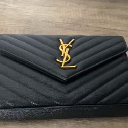YSL Black And Gold Side Bag