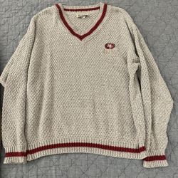 vintage San Francisco 49ers V-neck sweater size medium