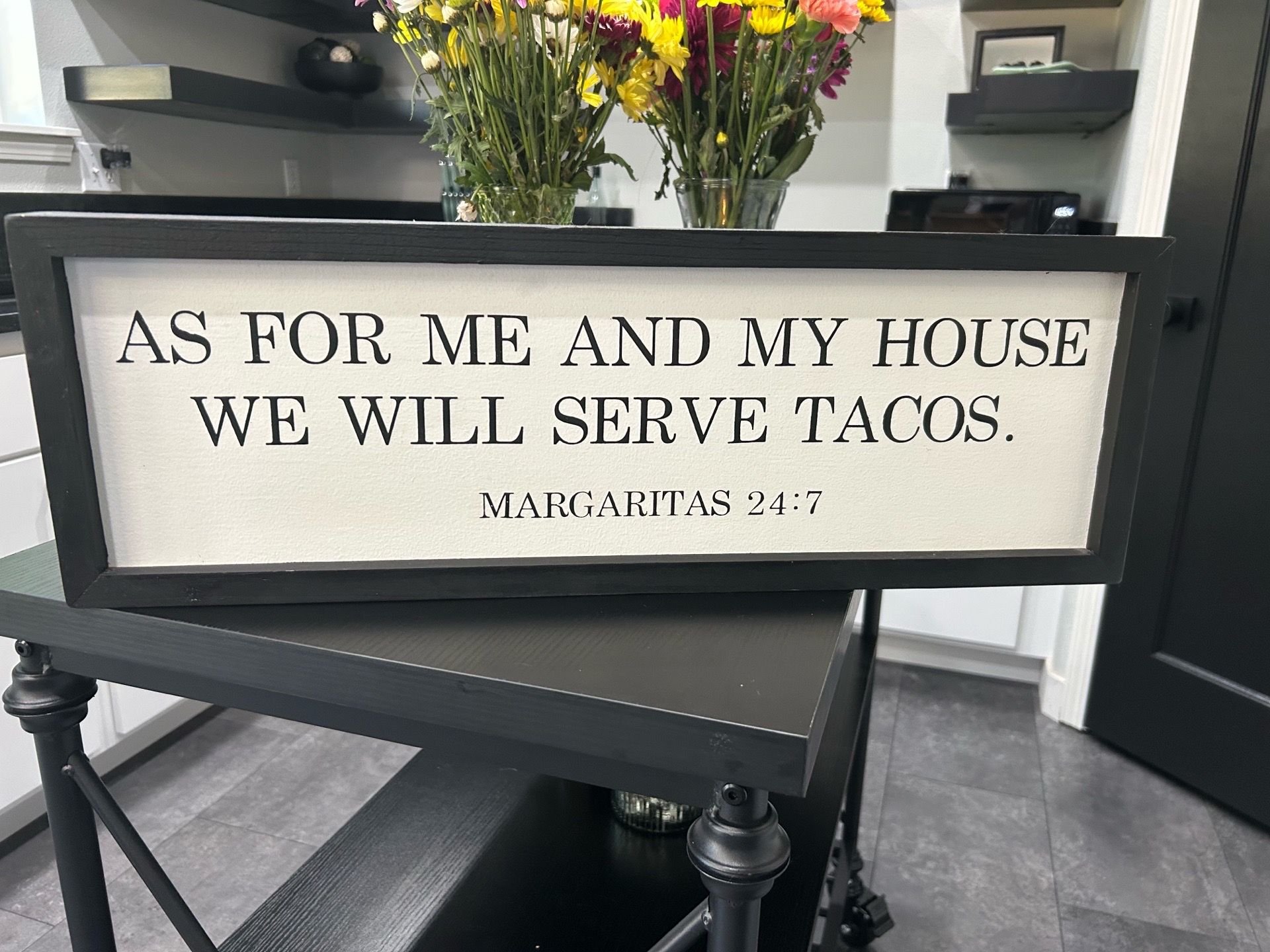 Wooden decor sign