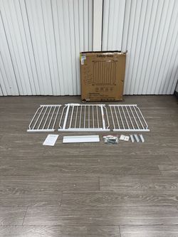 $35 #2725 (30” Tall X 29-65” wide) extra wide safety gate for baby toddler or dog / easy install / locking gate