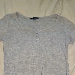 Ambiance Grey Crop Top Size M $5