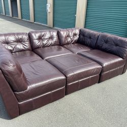 FREE DELIVERY- Macys Italian Leather Modular Sectional Couch !