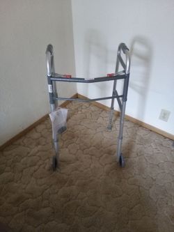 Folding Walker with Front Wheels