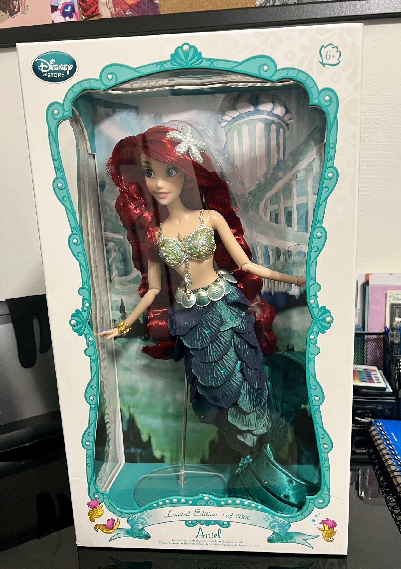 Disney Store Limited Edition 17” The Little Mermaid Ariel Doll NIB