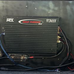 Mtx Rt2400x 2ch bridgeable amplifier heavy amp  very loud and clear ( Bass or speakers can be played )