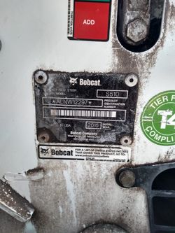 2015 Bobcat S510 1984 hours