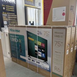 75” HISENSE ROKU R6 4K SMART TV