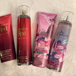Bath And Bodyworks Forever Red Set And be Enchanted set