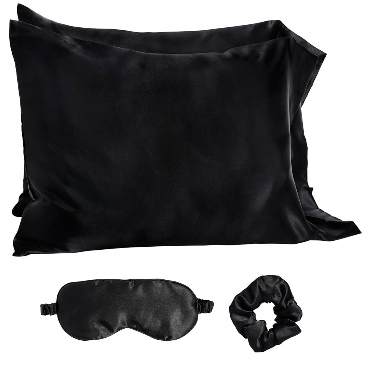 Nicole Miller Silk Satin Beauty Sleep Set - 4-Piece Glam Set with