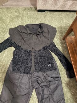 Vampire costume Floral Brocade Button-Up Shirt and Pants Set
