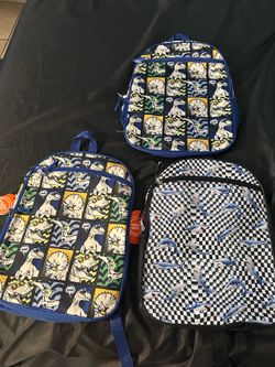 New dinosaur and shark backpacks