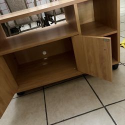 Mobile wood TV stand / storage unit