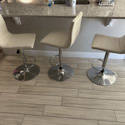 3 Swivel Counter Chairs