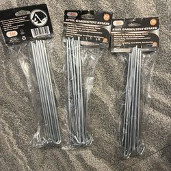 3 Packs of Steel Garden/Tent Stakes