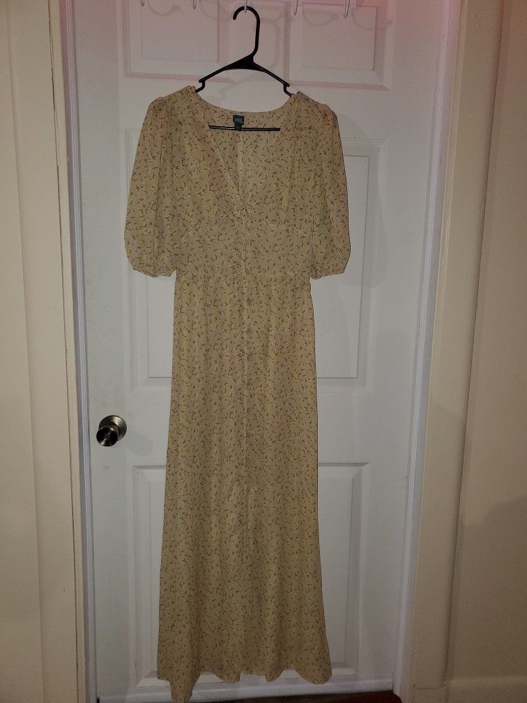 Yellow Summer Picnic Dress , New !!Size Small Target 