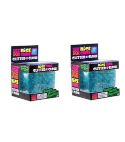 NEEDOH BLUE NICE CUBE GLITTER AND GLOW SET OF 2