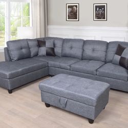 New Sectional And Ottoman 