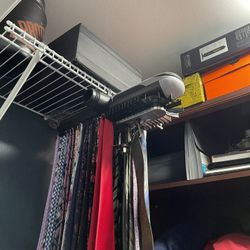 Motorized Tie Rack Closet Organizer with LED Lights,