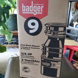 Badger 9 Garbage Disposal 3/4hp (New In The Box)