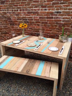 Custom table and bench