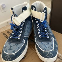 Men’s Genuine Leather Casual Sneakers - Blue - Comfortable & Stylish Spring/Fall Shoes Size 38