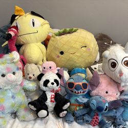 Stuffed Animals And Flower Dog