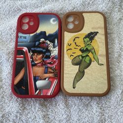 2 Cartoon Graphic Phone Case, , Multicolor, iPhone 112