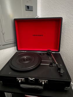 Record player, records, and stand