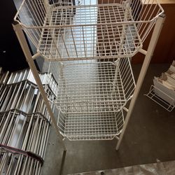 White basket stacker