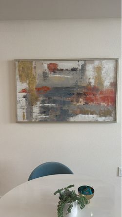 Joasia Pawlak “Blush Abstract” Framed Canvas Wall Art – $90