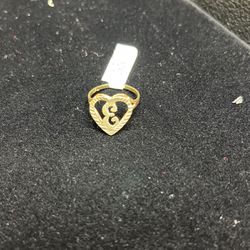 Initial Heart Ring 