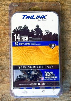 Saw Chain 2 pack chainsaw 14 inch low kickback 52 drive links S52 .043