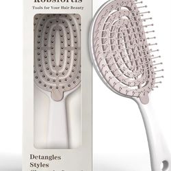 Wide Curved Detangler Vented Hair Brush | Peel-to-Clean Design for Self Cleaning, Detangling, Shaping and Defining Curls For Women and Men, Pro Stylin