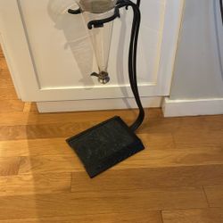 Wrought Iron, Granite & Glass 25” High Wine Dispenser 