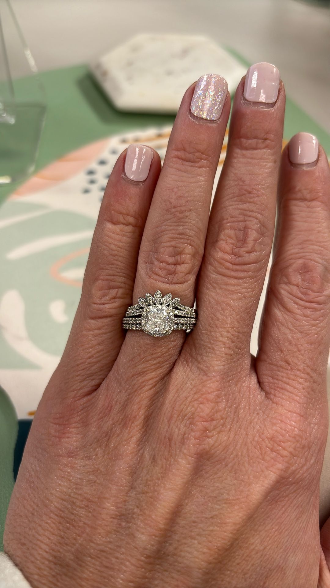 Diamond Wedding Set sz 7.5