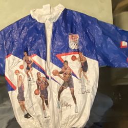Signed Kellogg's 1992 Dream Team USA Basketball  Jacket NBA All Star ( Rare Collectors Item )