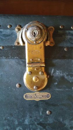 Black Trunk Lock for Antique Trunk/Steamer Trunk