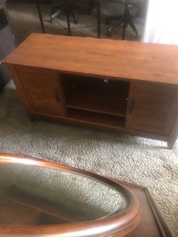 Brown TV stand
