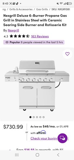 Nexgrill 6-Burner Stainless with Rotisserie