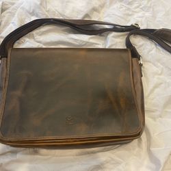 Rustic town Messenger bag Genuine leather