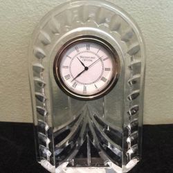 Beautiful Waterford crystal desk/table clock! 