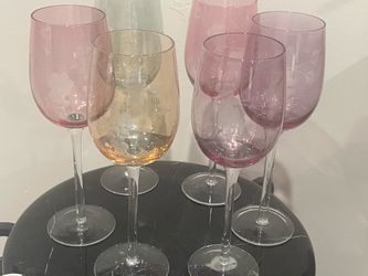 6 wine glasses