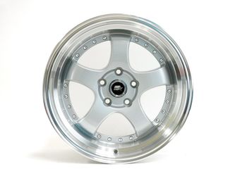 17X9 MST MT07 Silver W/ Machined Lip Wheels