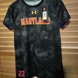 Under Armour Women's Maryland Terps Soccer Jersey #22 Fitted T-shirt Small