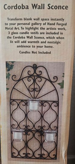 Wall Sconce with 3 Glass Votive Holders