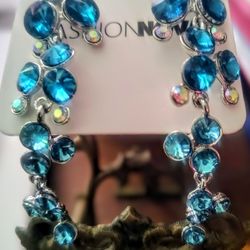 Crystal Blue Earrings