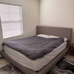 Cali King Bed Frame And Tufts And Needles Mattress