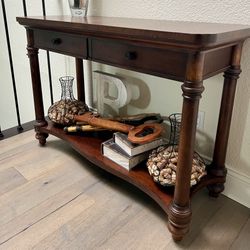 Bassett Solid Wood Console Credenza Table